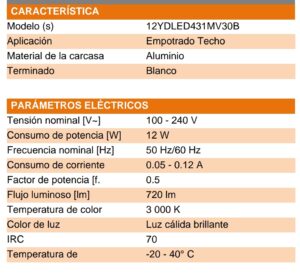 Lampara Panel Led 12w 1